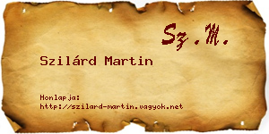 Szilárd Martin névjegykártya